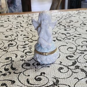 Porcelain Angel Trinket Box/ Candle